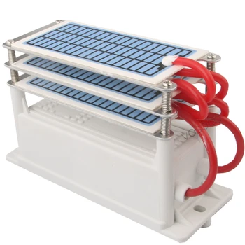 

21g/h Portable Ceramic Ozone Generator Three Integrated Long Life Ceramic Plate Ozonizer Air Water Oxygenation Purifier