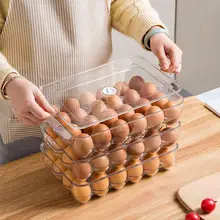 

Anti-slip Anti-collision 24 Grids Kitchen Containers Egg Storage Box for Household