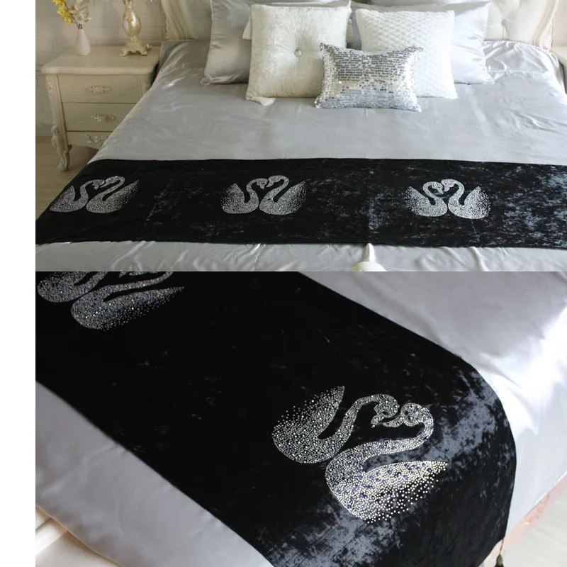 

Роскошный горячий Лебедь с горячим залом, простой настольный флаг, гостиничная кровать, бегунок для полотенец, орнамент, мода, RN327