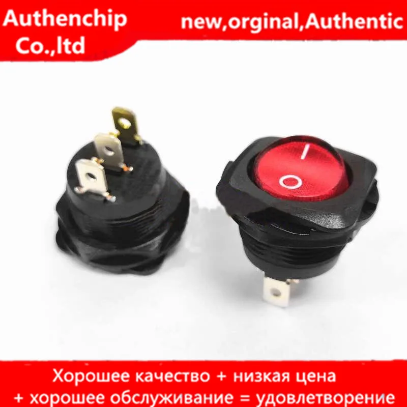 

Оригинальный новый 100% круглый клавишный выключатель фотолампа с крассветильник том 10A250V