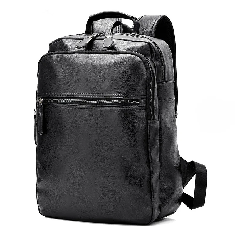 black Лидер продаж! Женский модный мужской рюкзак для путешествий рюкзак Mochilas школьная мужская кожаная деловая сумка большая дорожная сумка для ноутбука - Цвет: black