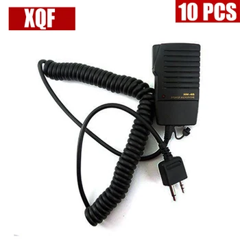 

XQF 10PCS HM-46 Handheld Speaker Mic for ICOM IC-V8 V82 V85 IC-T2H T8A 2AT E90 W32A Radio