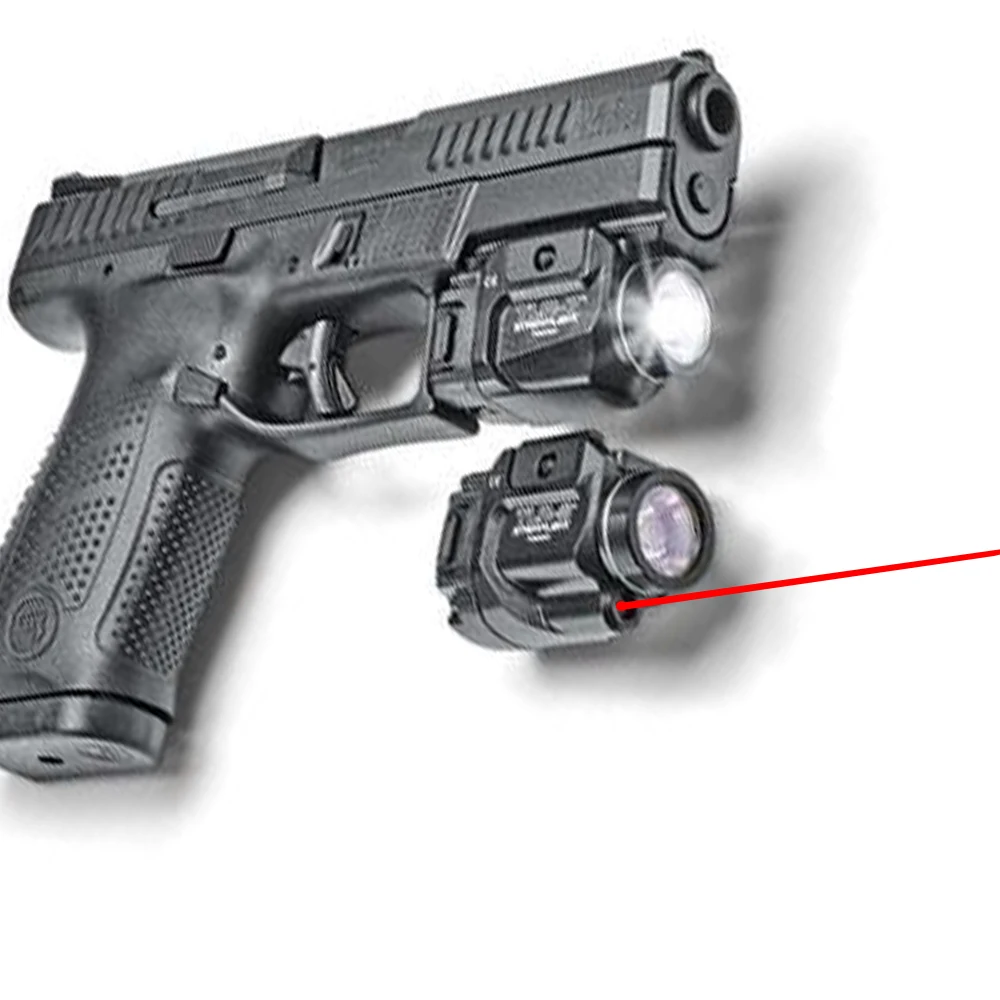 TLR Compact LED Weapon Light With Red Laser Sight For Pistol Hunting Glock 1 7 8 Laser Flashlight Fit Hk USP SIG CZ-0