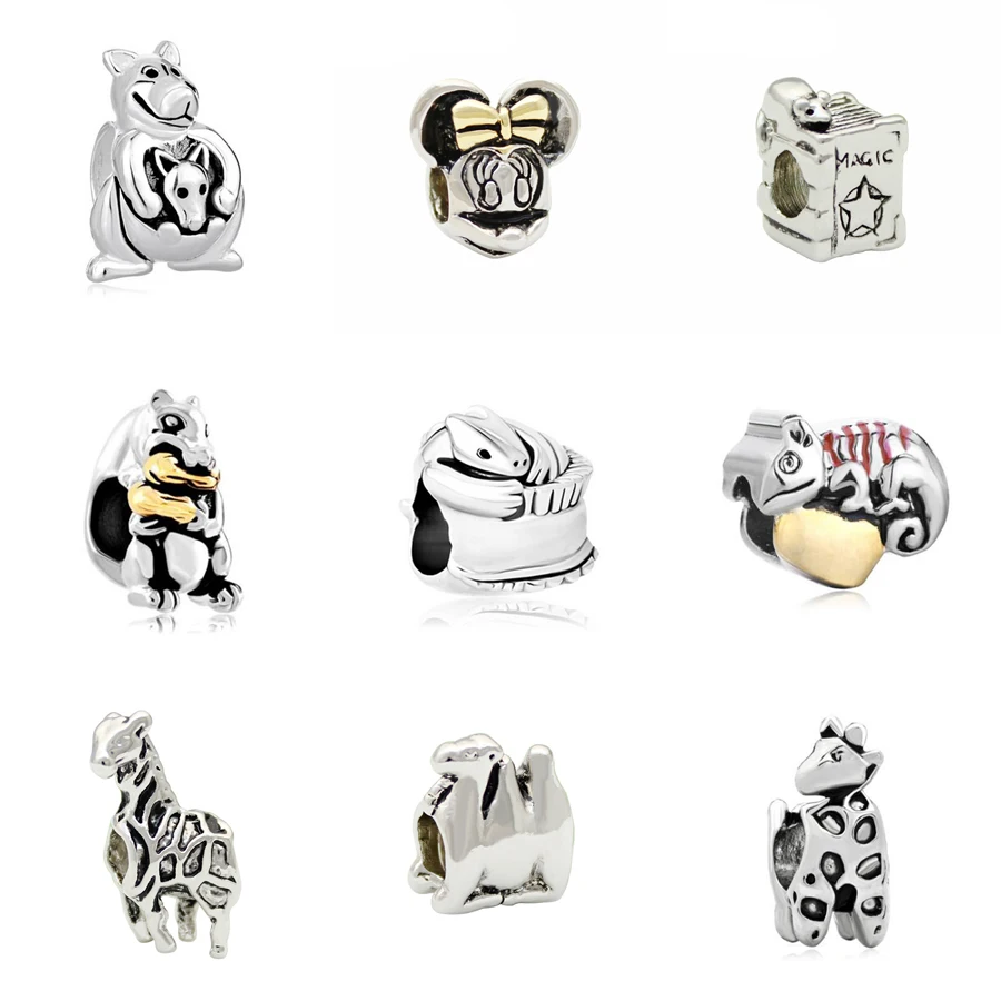 Animal Charm Bead Squirrel &amp Kangaroo Giraffe Camel Mouse Magic Book | Украшения и аксессуары
