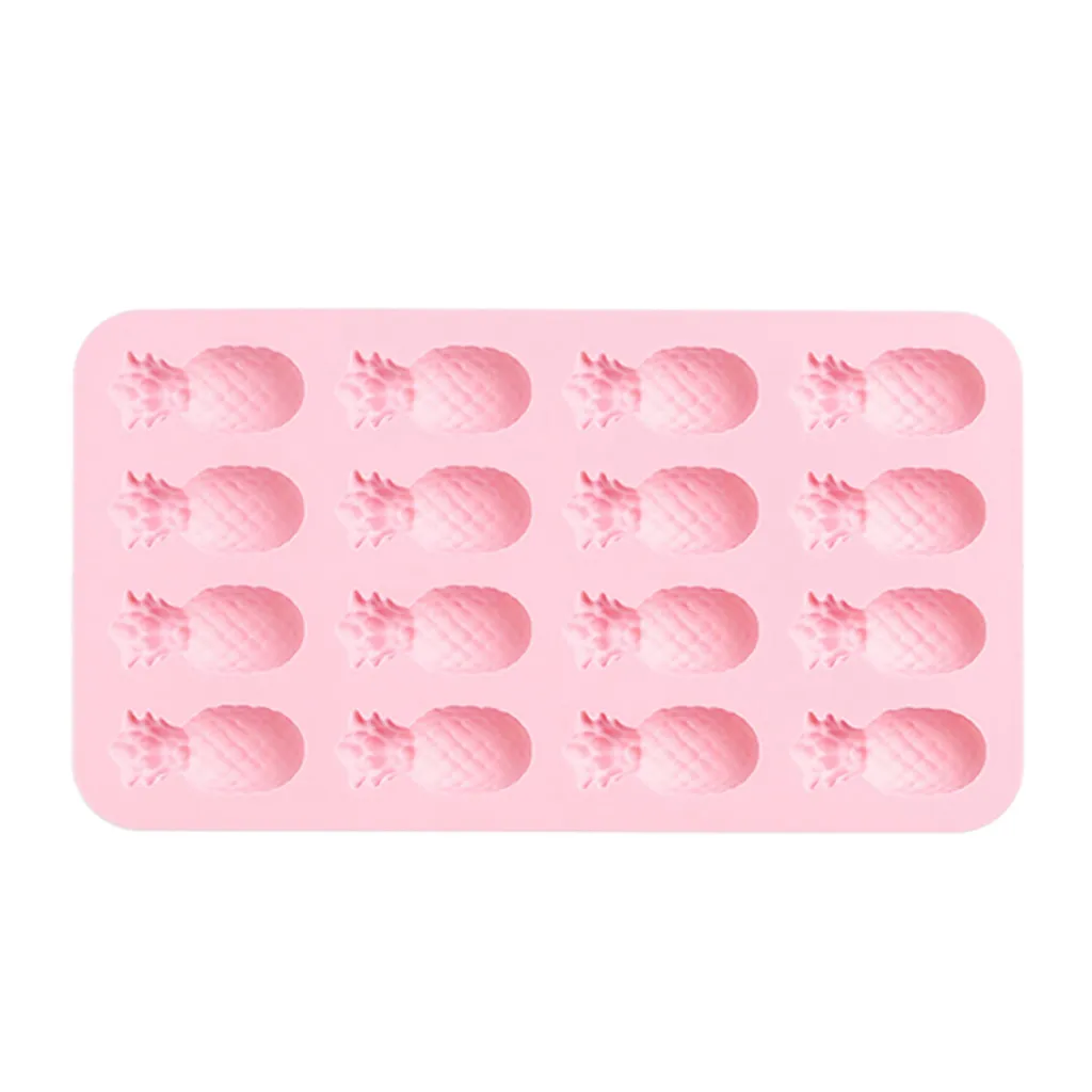 Pink Ананас Силиконовые Формочки Для фондана шоколад кондитерское искусство форма для выпечки пирожных кухонные инструменты принадлежности для торта DIY кухонные аксессуары - Цвет: Pink