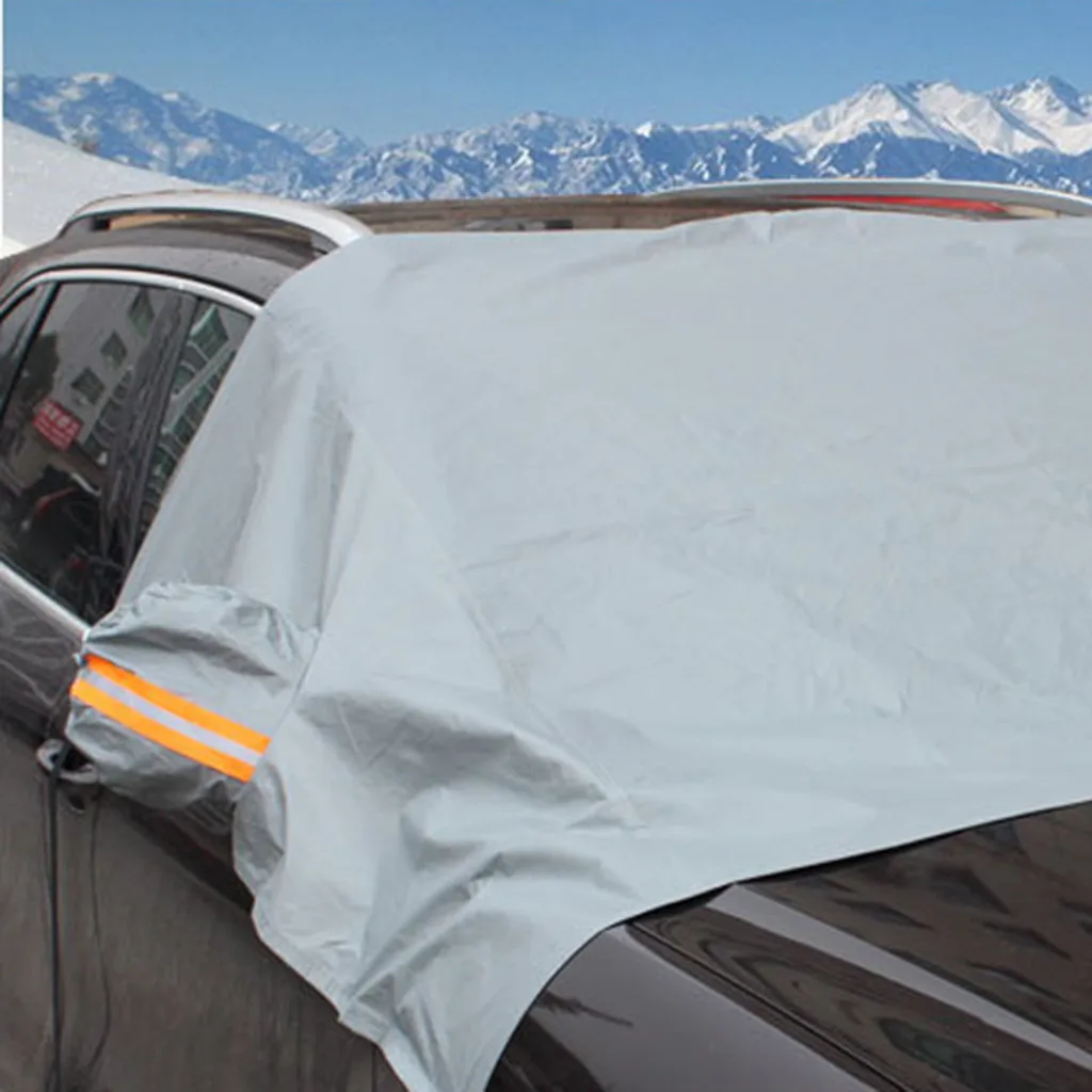 Зимний чехол для лобового стекла автомобиля, защита от солнца, защита от снега и льда, защитный чехол для переднего бампера автомобиля, покрытие для мытья автомобиля, снег и мороз