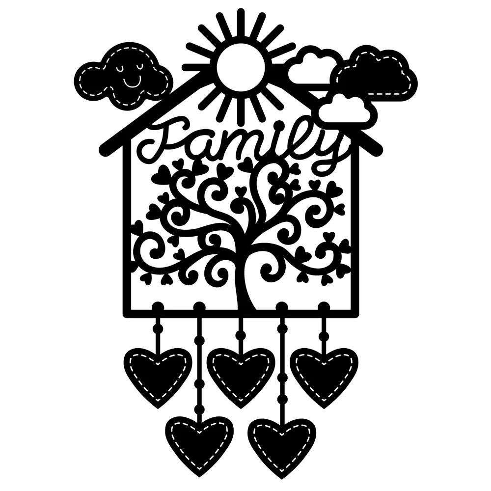 

DiyArts Family Dies Heart Metal Cutting Dies New 2019 for Card Making Scrapbooking Dies Embossing Paper Template Stencil