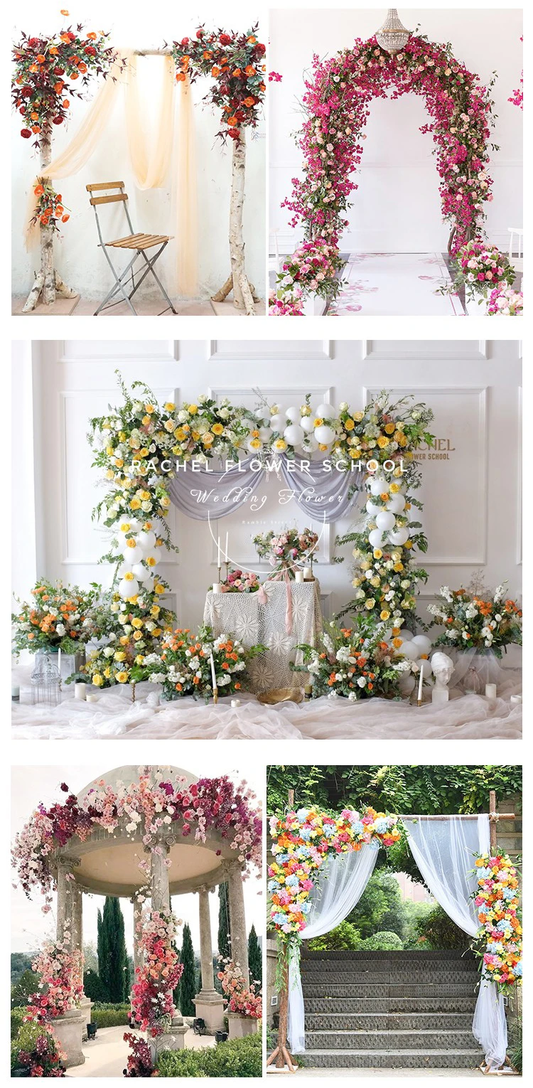 JAROWN Creative Origami Silk Flower Arch Floral Wedding Decoration Set Event Stage Background Layout Wedding Simulation Flower Decorscion Hogar (19)