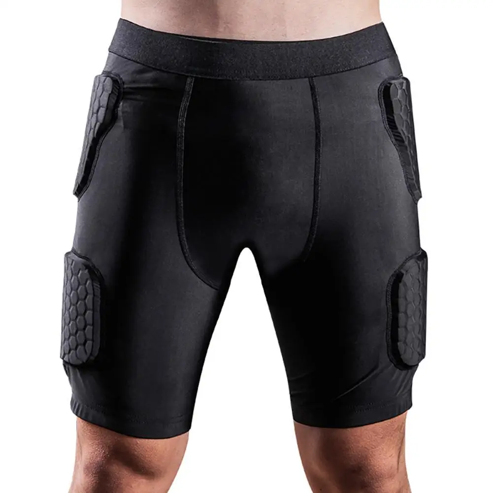 Anti-collision Men Soccer Football Basketball Padded Protection Shorts