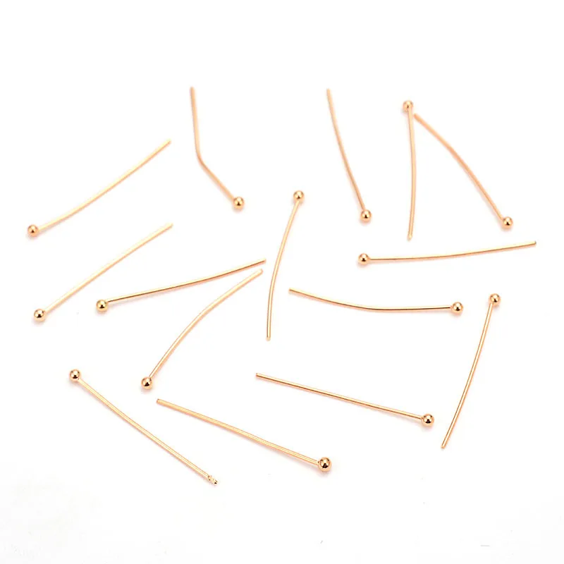 500pc DIY Manufacture for jewelry making accessories manual bent needle round head Copper ball wire beads | Украшения и