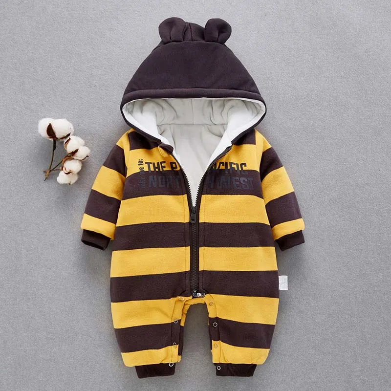 Цвет: желтый Bebe/одежда с капюшоном для новорожденных; Джемперы; костюм для маленьких Creeper; Верхняя одежда для младенцев; новогодний комбинезон для малышей; От 6 месяцев до 2 лет - Цвет: Цвет: желтый