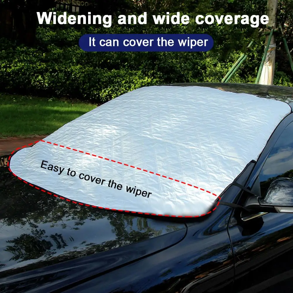 Universal Car Windshield Snow Cover& Sun Shade Protection Cover Fits Most Of Car Window Mirror Protector Snow Cover