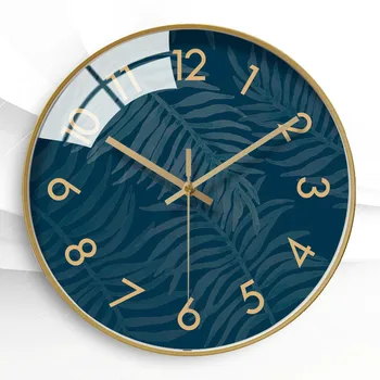 

Nordic Mute Wall Clock Flowers Simple Modern Livingroom Home Fashion Creative Klock Wall Clock Glass Luxury Art Clock W6