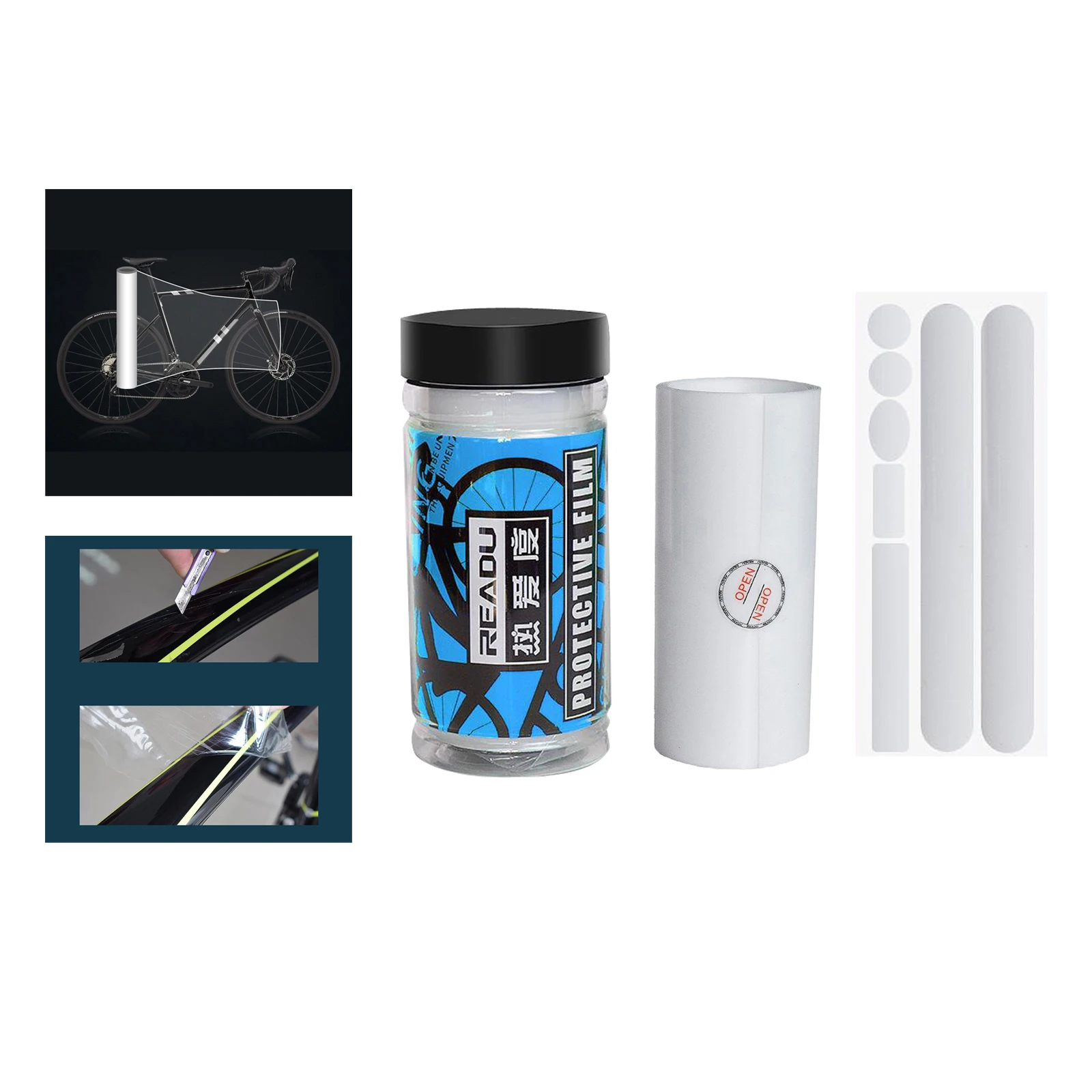 Details about / Clear Bicycle Frame Protector Bike Tape Custom Fit Sticker Guard Accessories