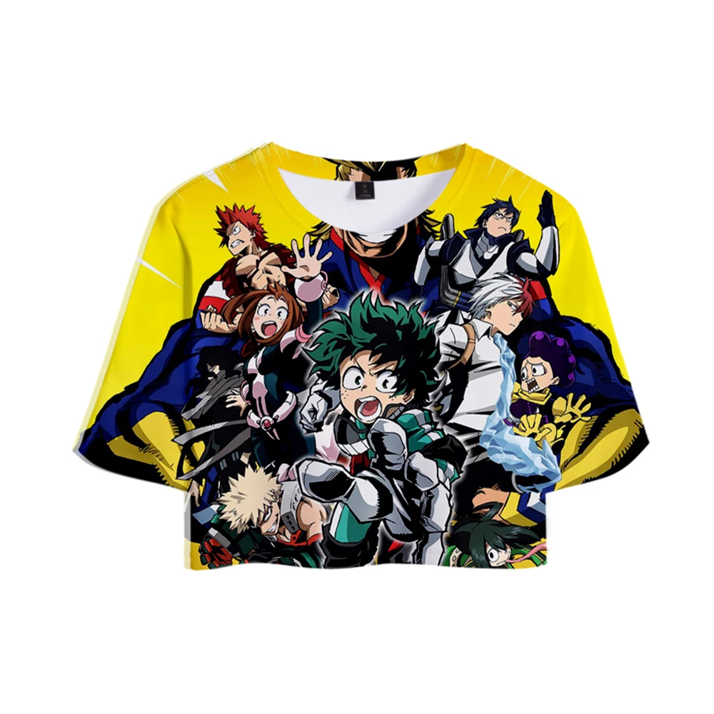 Коллекция 2019 года топы с аниме Моя геройская Академия мидория изюку All Might 3D