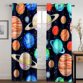 

Cosmos Home Curtain Printed Pattern Curtain Living Room Bedroom Curtain Home Decoration Curtain Children's Essential Curtain
