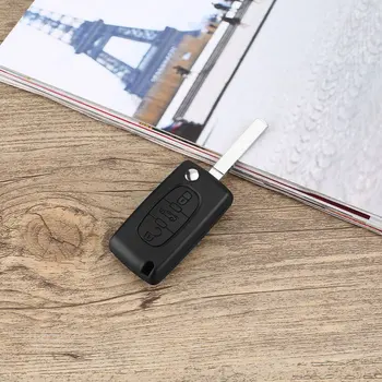 

3 Buttons Uncut Blade Flip Folding Remote Key Case Shell Key Protection Cover Replacement For PEUGEOT 207 307 407 308 607