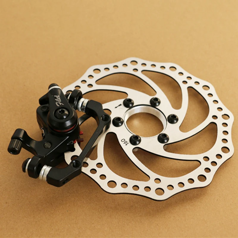 Front brake Электрические велосипеды, велосипедные тормоза, шоссейные велосипеды, набор дисковых тормозов, зажим для горного велосипеда, тормоза, сильные тормоза, тормоза 160 мм - Цвет: Front brake