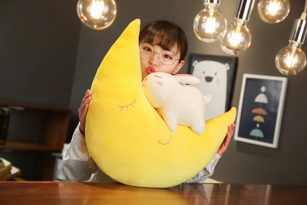 Almofada do Bebê Decoração para Casa Novo Adorável Huggable Pelúcia Travesseiro Lua Macia Lance Crianças Sofá Meninas & Almofada Kuy 15 High Quality Brinquedos e hobbies