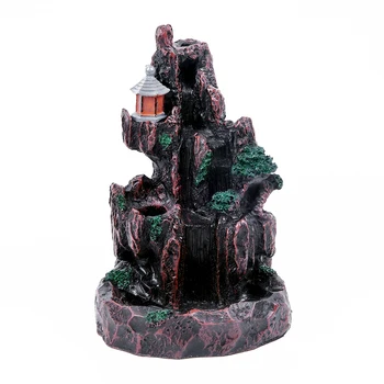 

Mountain River Waterfall Smoke Backflow Incense Burner Holder + 50 Insences New