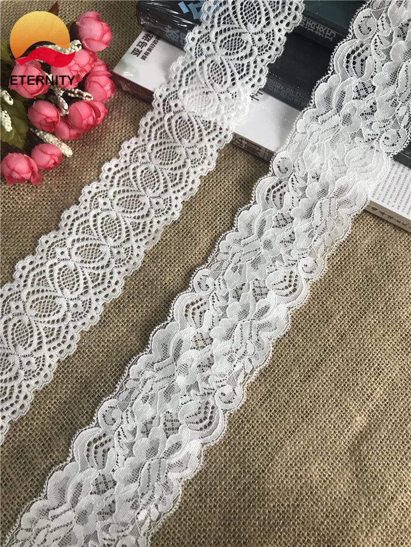 !6.2-7cm S2467 white polychromatic nylon stretch lace ornament is used for DIY garment headband accessories to sew applique str | Дом и сад