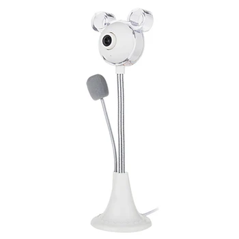 

Computer Camera, Desktop Notebook with Microphone Built-in Colorful Breathing Light USB Home Video Live Camera