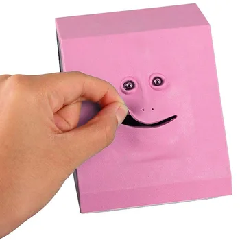 

Face Money Eating Coin Bank Battery Powered Saving Box Kids Toys Gifts AIA99