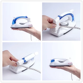 Portable Compact Size Mini Handheld Electric Baseplate Steam Iron Machine Foldable Handle 3 Gears Home Travel Use 1