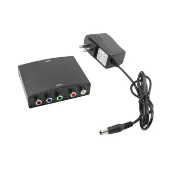 

Portable HDMI RGB Component To YPBPR Converter YPbPr R/L Audio Adapter 2 Channel LPCM Support HDCP1.2 Black