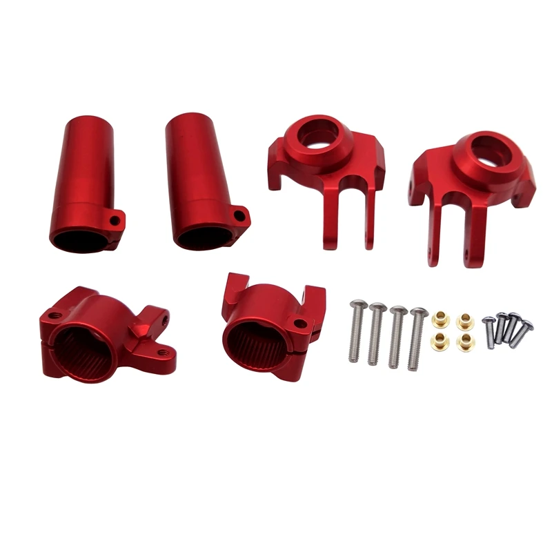 

CNC FULL METAL Front Steering Knuckles, C Hub Carrier, Rear Axle Lock Out SET (Black) for AXIAL SCX10 II 90046 90047 AR44 Axle