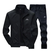 Brand Men Sportswear Set Mens Tracksuit Sporting Fitness Clothing Two Pieces Long Sleeve Jacket + Pants Casual Men's Track Suit