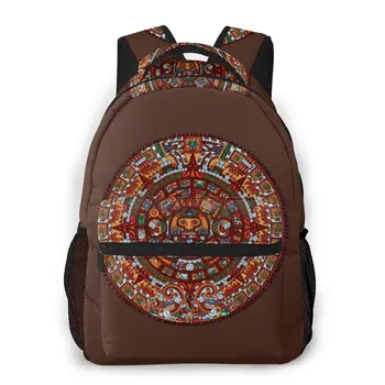 

Aztec Calendar Backpack School Bags Casual for Teenager Girls Shoulder Bag Travel Bags