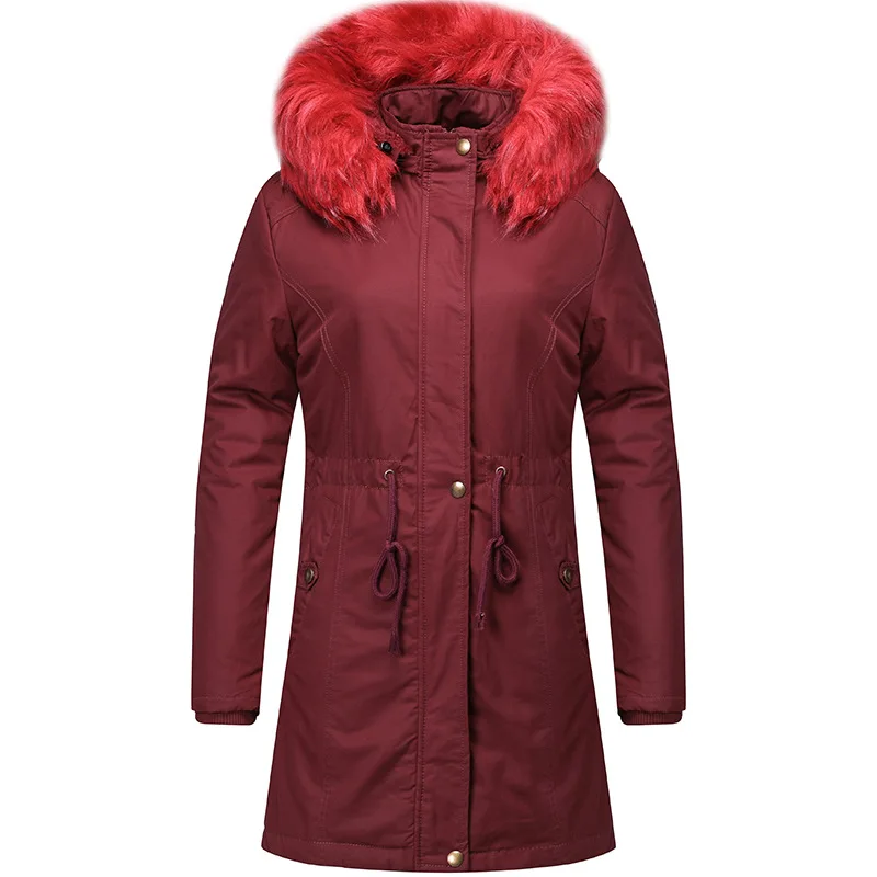 

Foreign Trade WOMEN'S Wadded Jacket Mid-length AliExpress Amazon Cross Border WOMEN'S Cotton Padded Clothing Europe And America