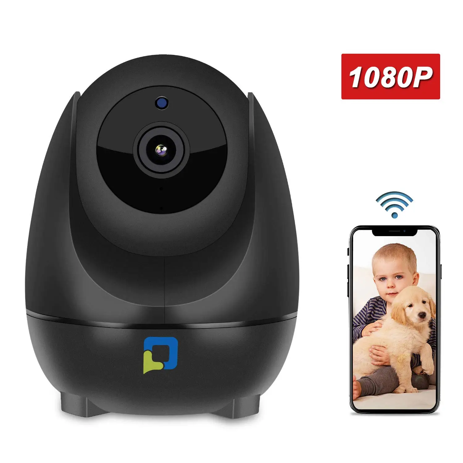 

Zeepin QC201 1080P HD WiFi IP Camera Night Vision Two Way Audio Motion Tracking Detection Indoor Home Security Video IP Camera