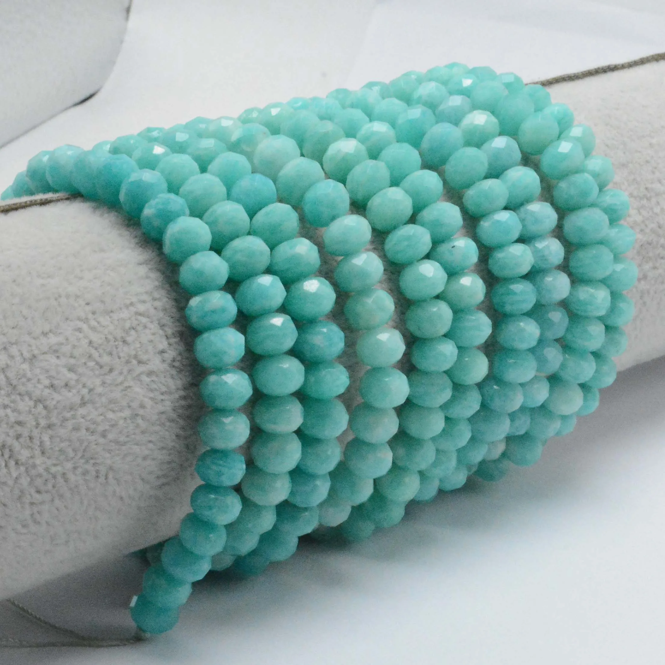 Граненые бусины Rondelle 7 5 мм из натурального перуанского амазонита|beads beads|beads