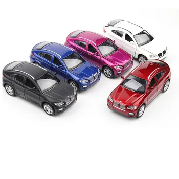 

1:32 X6 SUV Coupe Simulation Toy Vehicles Model Alloy Pull Back Children Toys Genuine License Collection Gift Off-Road Car Kids