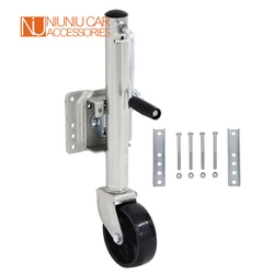 Roue à vent latéral solide de 6 pouces, cric de remorque pivotant rond avec boulon, capacité de 540KG, accessoires de pièces de bateau, RV 