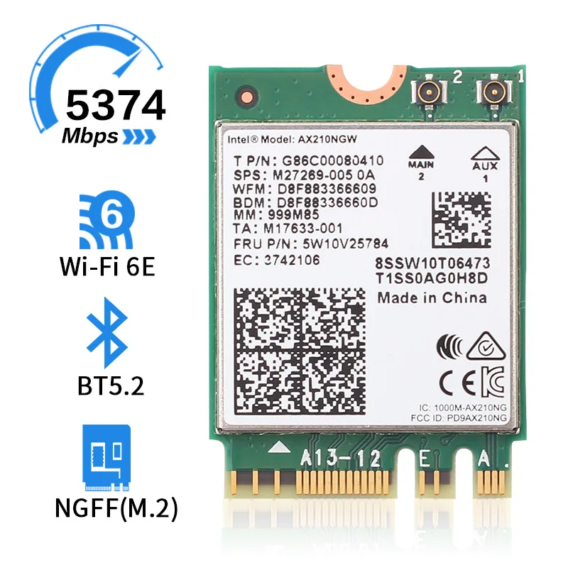 cartão sem fio para intel wi-fi 6e