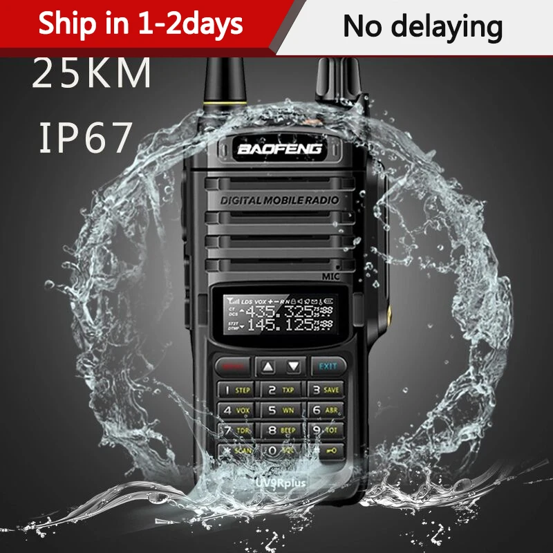 2020 Baofeng UV 9R plus Waterproof IP68 Walkie Talkie High Power CB Ham 50 20 KM Long Range UV9R portable Two Way Radio hunting|Walkie Talkie| - AliExpress