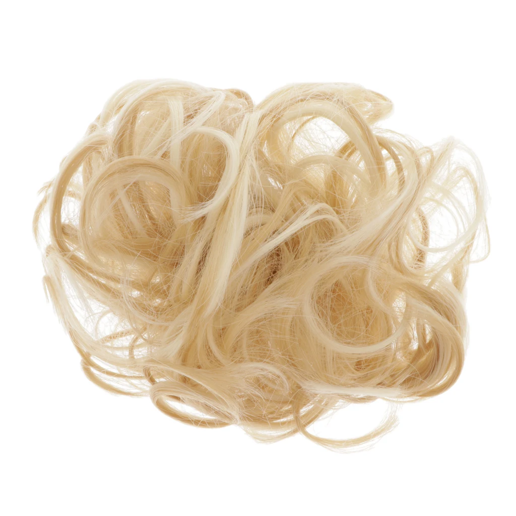 Messy Bun Hair Scrunchies Hairpieces Curly Wavy Updo Bun Extensions