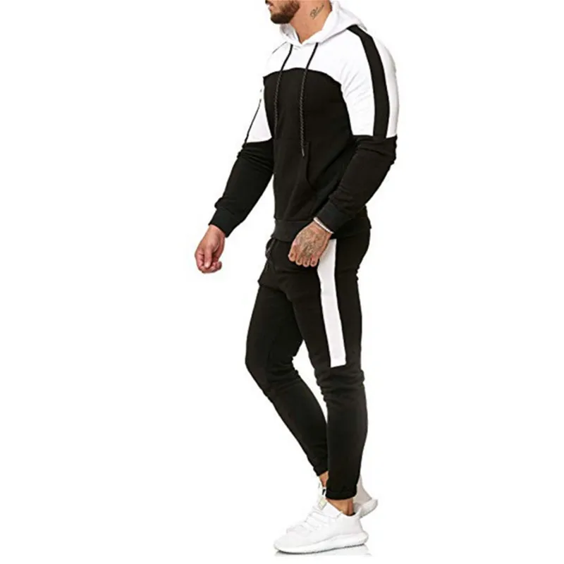 

Autumn And Winter Burst MEN'S Sport Suit Casual pin tiao Hooded Pullover Hoody Pants Two-Piece Set