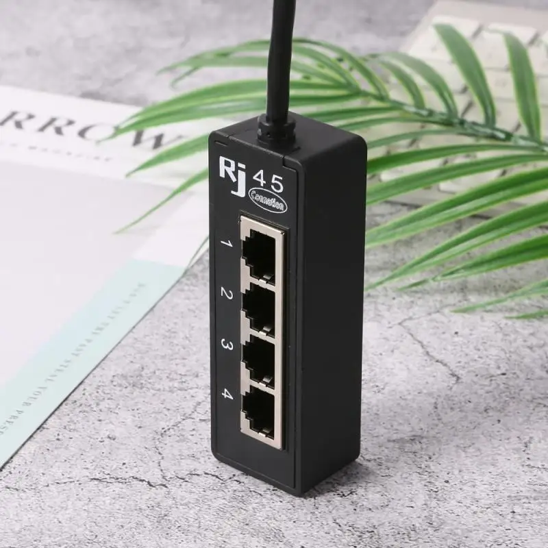 1PCS RJ45 LAN Connector Ethernet Network Splitter Adapter 1 Male To 4 Female Cable For Networking Extension Accessories | Компьютеры и