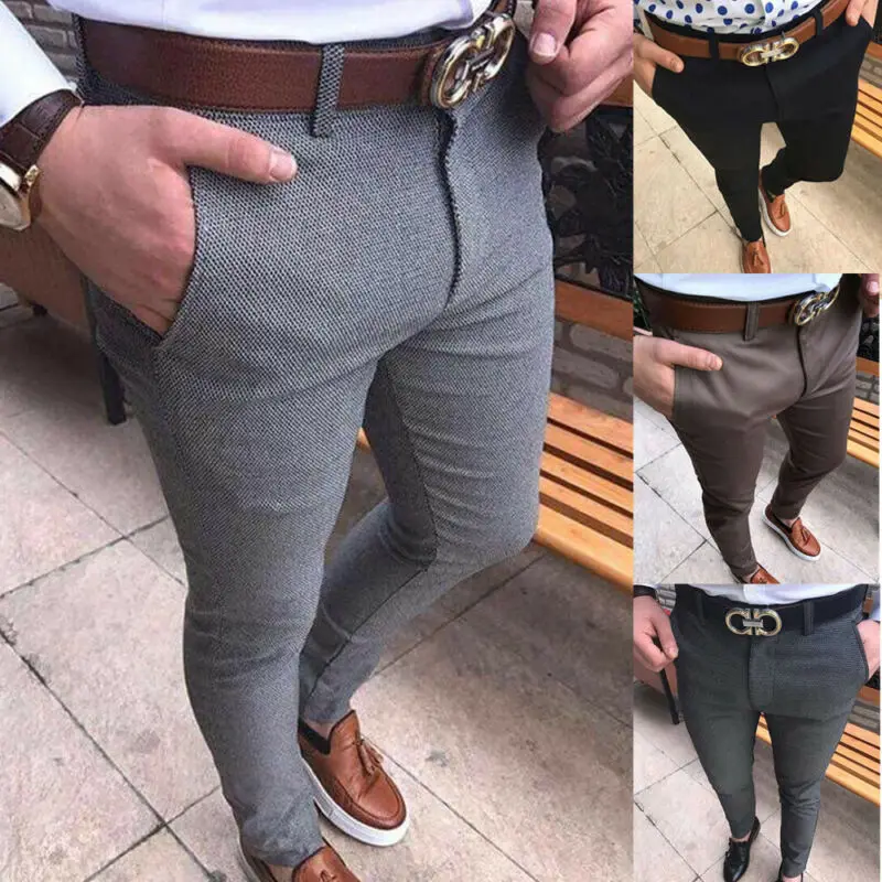 slim pencil pants men