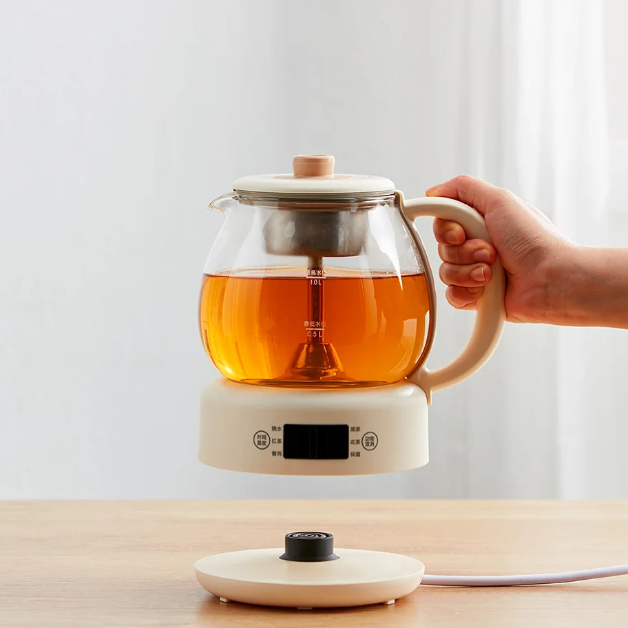 1L Kitchen Electric Kettle Home Appliances Automatic Teapot Glass Tea Steaming Cooking Machine 220V Tea Pot 6