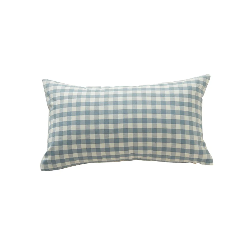 Простые Декоративные Чехлы для подушек в домашнем стиле 30*50*45*45 в клетку без внутренней голубой клетчатой квадратной подушки для дивана для домашнего использования X106 - Цвет: cushion cover1 30x50
