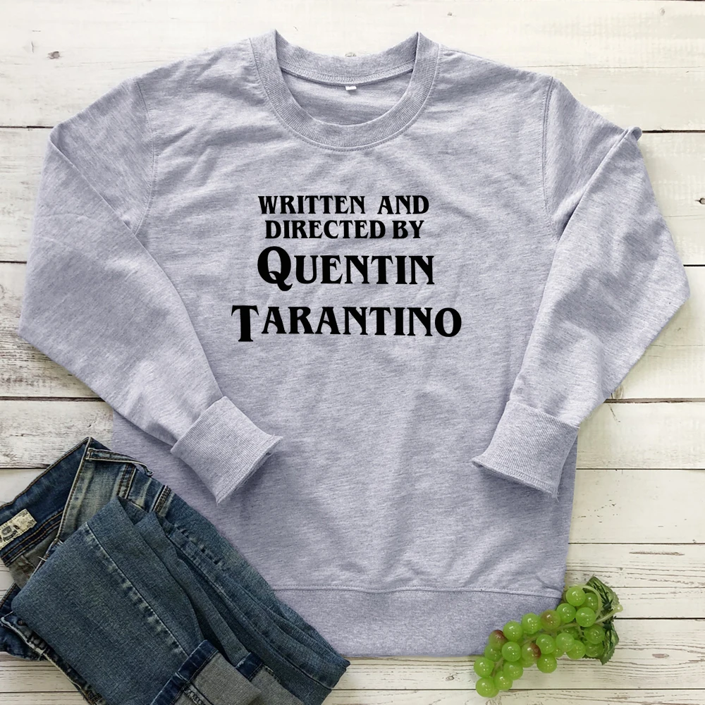Written and directed quentin Tarantino Sweatshirt Spring Tops Casual High Quality Cotton Yellow Jumper Tarantino Grunge Crewneck