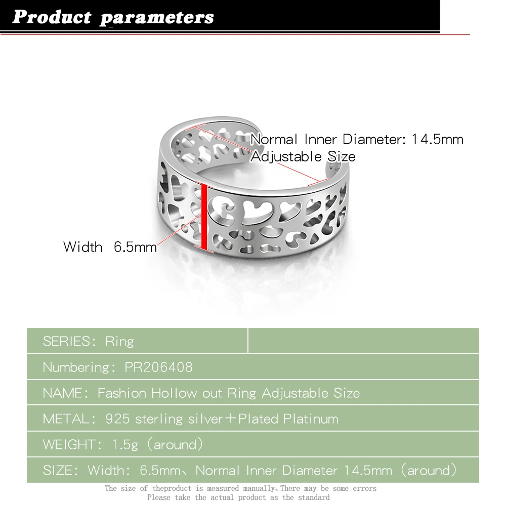 Женское кольцо из серебра 925 пробы в минималистичном стиле|925 sterling silver ring|open