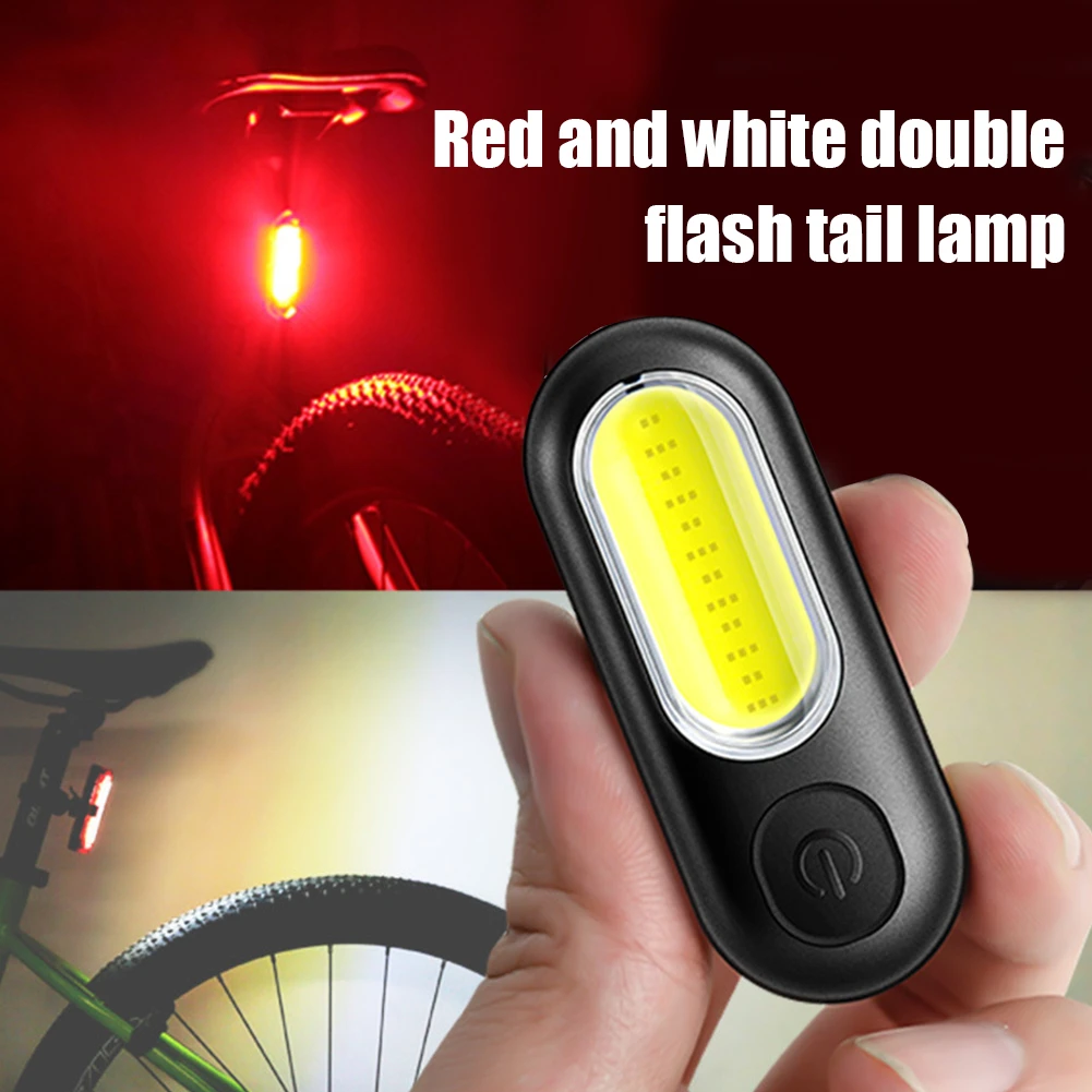 Luz LED trasera para bicicleta de montaña, lámpara de para casco de seguridad, recargable vía USB, 5 modos|Luz de bicicleta| - AliExpress