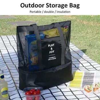 

Food Waterproof Insulated Picnic Bag Cooler Picnic Bag Fashion Beach Handheld Lunch Bag Portable Outdoors Storage Refrigeration