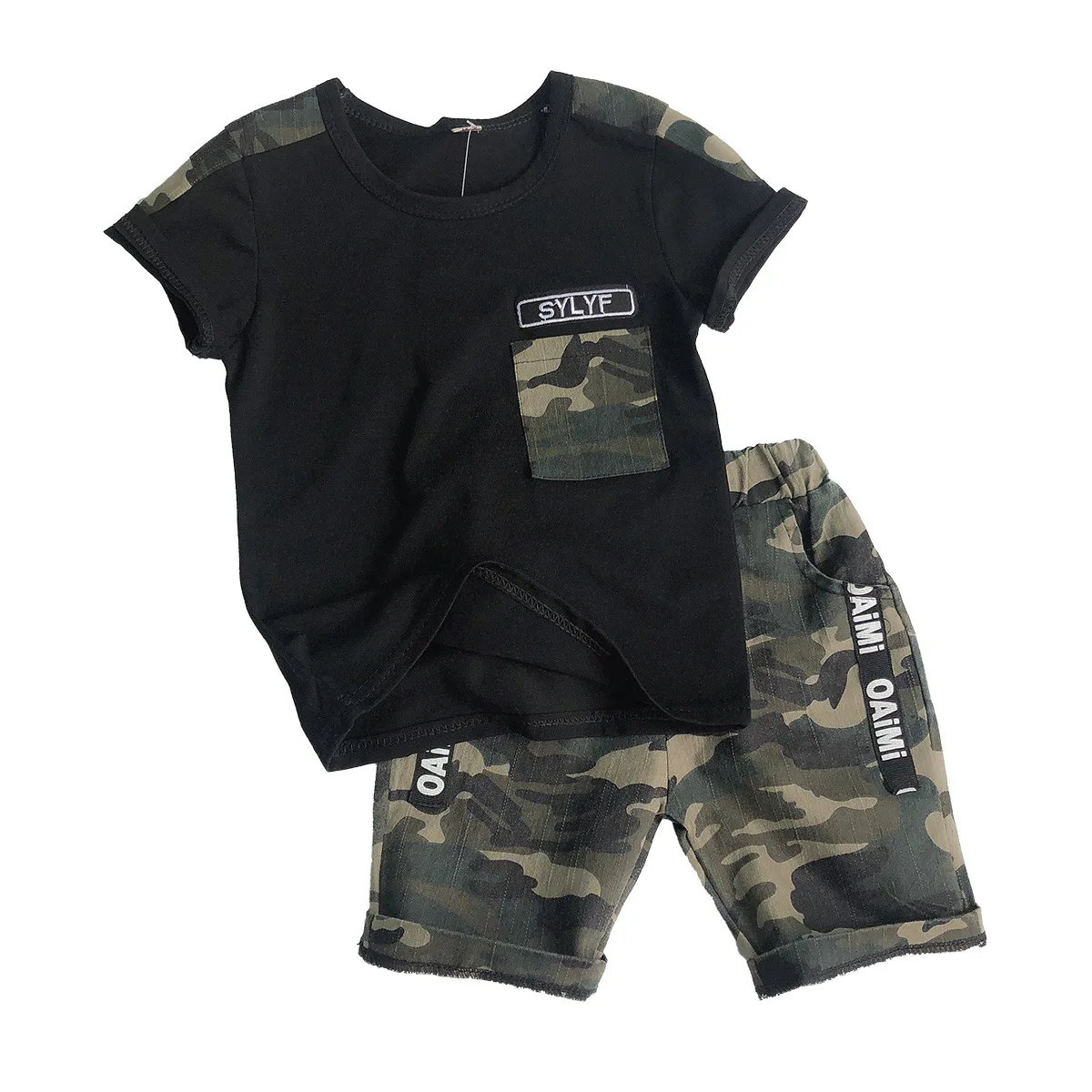 

2018 Suit 3-Year-Old Semi-5 CHILDREN'S Garment Summer Baby Summer Wear 4 Sweater 1 New Style 0 Clothes 2 Fashion Camouflage Summ